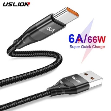 Kabel usb C Uslion jak Baseus6A XiaomiOppo Oneplus