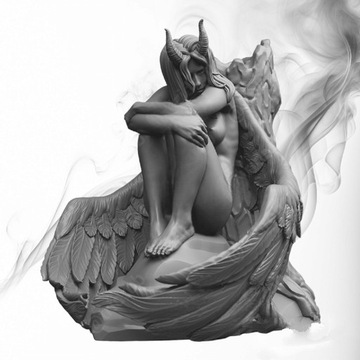 Figurka druk 3D żywica " The Fallen Angel "- 80 mm