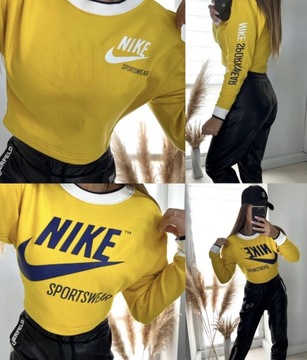 Nike crop bluza polarek żółta