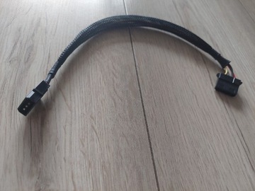 ! Przedłużacz MOLEX ok 30 - 32 cm czarny oplot