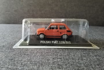 Fiat 126p BIS czerwony - Auta PRLu Złota Kolekcja 1:43 