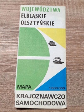 Mapa "Woj. Elbląskie, Olsztyńskie " z 1979