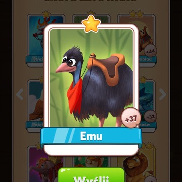 Emu Stwory Coin Master Karta