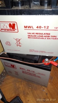 Akumulator AGM  MW Power MWL 40-12 40 12V UPS 