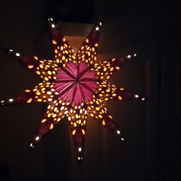 Gwiazda lampion kolorowa 63 cm