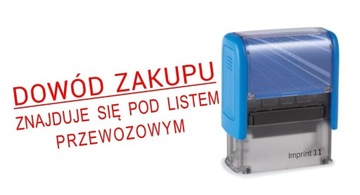 Pieczątka z hasłem DOWÓD ZAKUPU znajduje się pod 