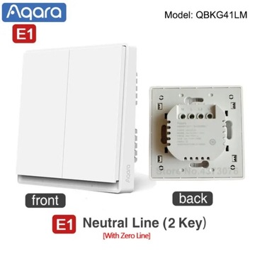 Aqara E1 włącznik światła 2 przyciski z neutralem Zigbee