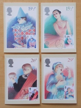 4x KARTA MAXIMUM 1982 Anglia TEATR Opera Balet