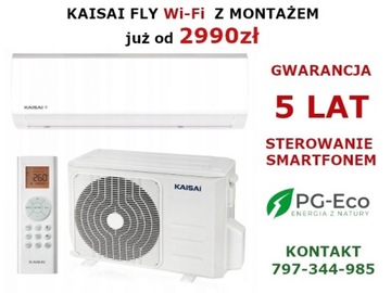 Klimatyzacja z montażem Kaisai FLY Wi-Fi PROMOCJA 