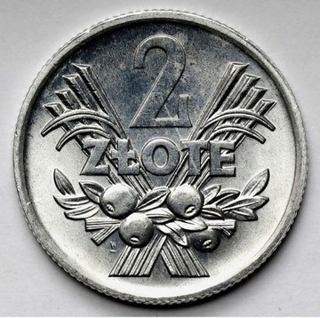 Moneta obiegowa prl 2zl jagody 1970r 