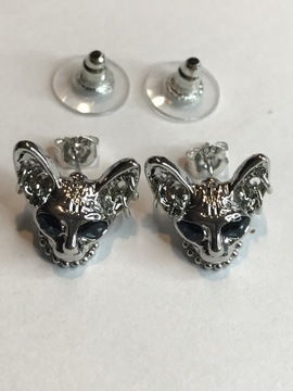 kolczyki koty srebro 925