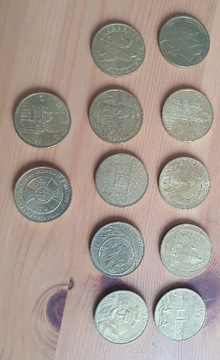 12 2-zlotowych monet okolicznościowych 