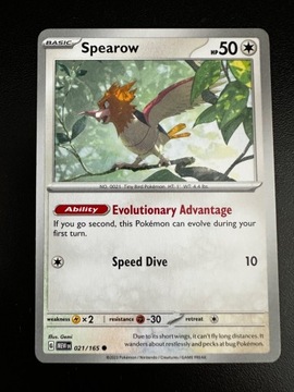 Karta Pokemon Spearow 021/151 MEW 151