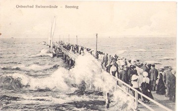 ŚWINOUJŚCIE- Molo- Ostseebad Swinemunde- 1918