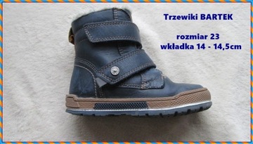 Trzewiki Bartek rozmiar 23, wkładka 14cm, tanio