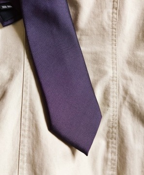Fioletowy jedwabny krawat Albione
