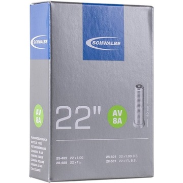 2x dętka Schwalbe 22 x 1.00 - 1 1/8" 8A AV wózek 