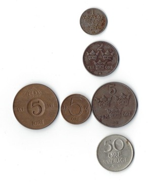 Zestaw monet Szwecja