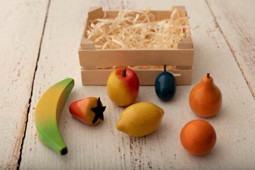 Owoce. Zabawki drewniane Montessori. Produkt PL