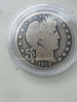 1/2 half dolara USA 1912 r srebro 