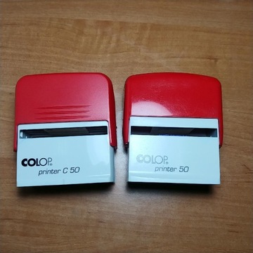 Dwie Pieczątki Automatyczne Colop 50 Printed C50