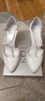 Buty ślubne KOTYL-model 0889 białe, skóra