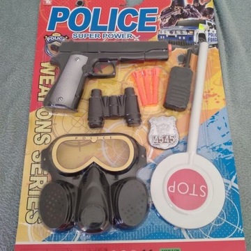 Zestaw policjant duża zabawka