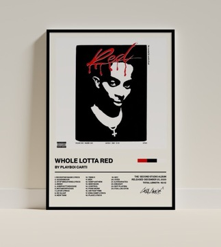 Plakat Playboi Carti Whole lotta Red A3