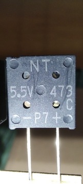 Kondensator do podtrzymania pamięci, zegara 0,047F/5,5V pionowy.