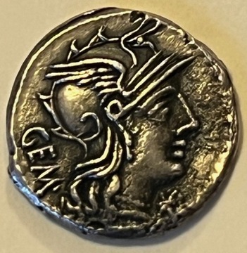Rep. Rzym. , C. Aburius Geminus 134 p.n.e, denar 