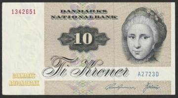 Dania 10 koron 1972 - stan bankowy UNC -