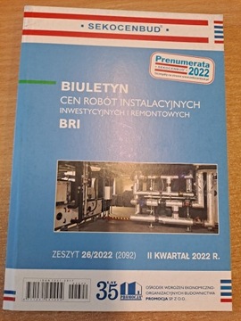 Sekocenbud Biuletyn cen robót instalacy BRI 2/2022