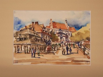 Kazimierz Dolny nad Wisłą AKWARELA 24x30 cm