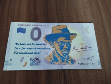 Bon banknot kolekcjo Fernando Pessoa 3wersy 0euro 