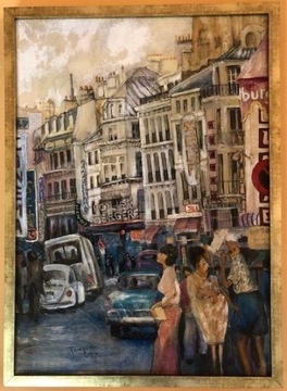 Paryż, Obraz olejny na płótnie, David Teague