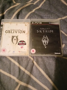 Ps3 Oblivion + Skyrim.Dwie gry RPG na konsole Sony