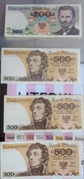 Zestaw banknotów PRL 