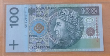 100 zlotych 1994, seria zastepcza YC