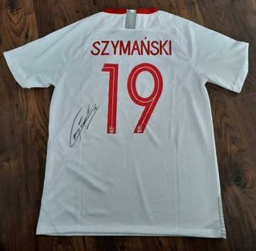 Sebastian Szymański Polska nike koszulka autograf!