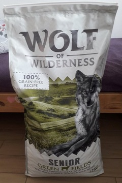 Sucha karma Wolf of Wilderness SENIOR "Green Fields", jagnięcina 12 kg
