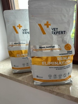 2x Karma sucha Vetexpert Dog Renal Elimination 2kg