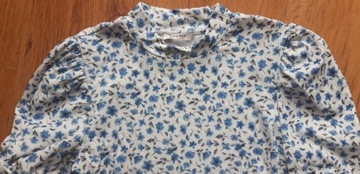 Bluzeczka t-shirt Orsay 34 XS, półgolf, bufki