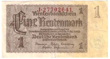 Niemcy, banknot 1 marka 1937 -st. 3