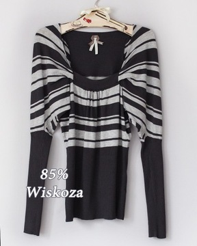 NEXT**Piękny Elegancki Sweter szary grafit*M/L/XL