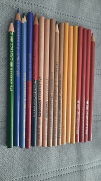 Zestaw starych profesjonalnych ołówków- 17 sztuk