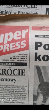 Gazety Super Express z lat 92/93