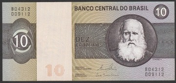 Brazylia 10 cruzeiros 1980 - stan bankowy UNC
