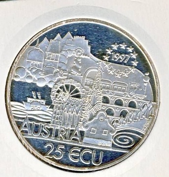 Austria 25 ECU 1997