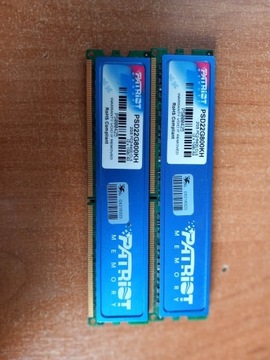 Pamięć RAM DDR2  2x1 GB PATRIOT