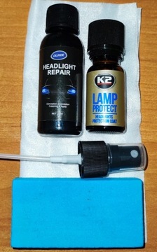 Zestaw renowacji headlight repair+K2 lamp protect